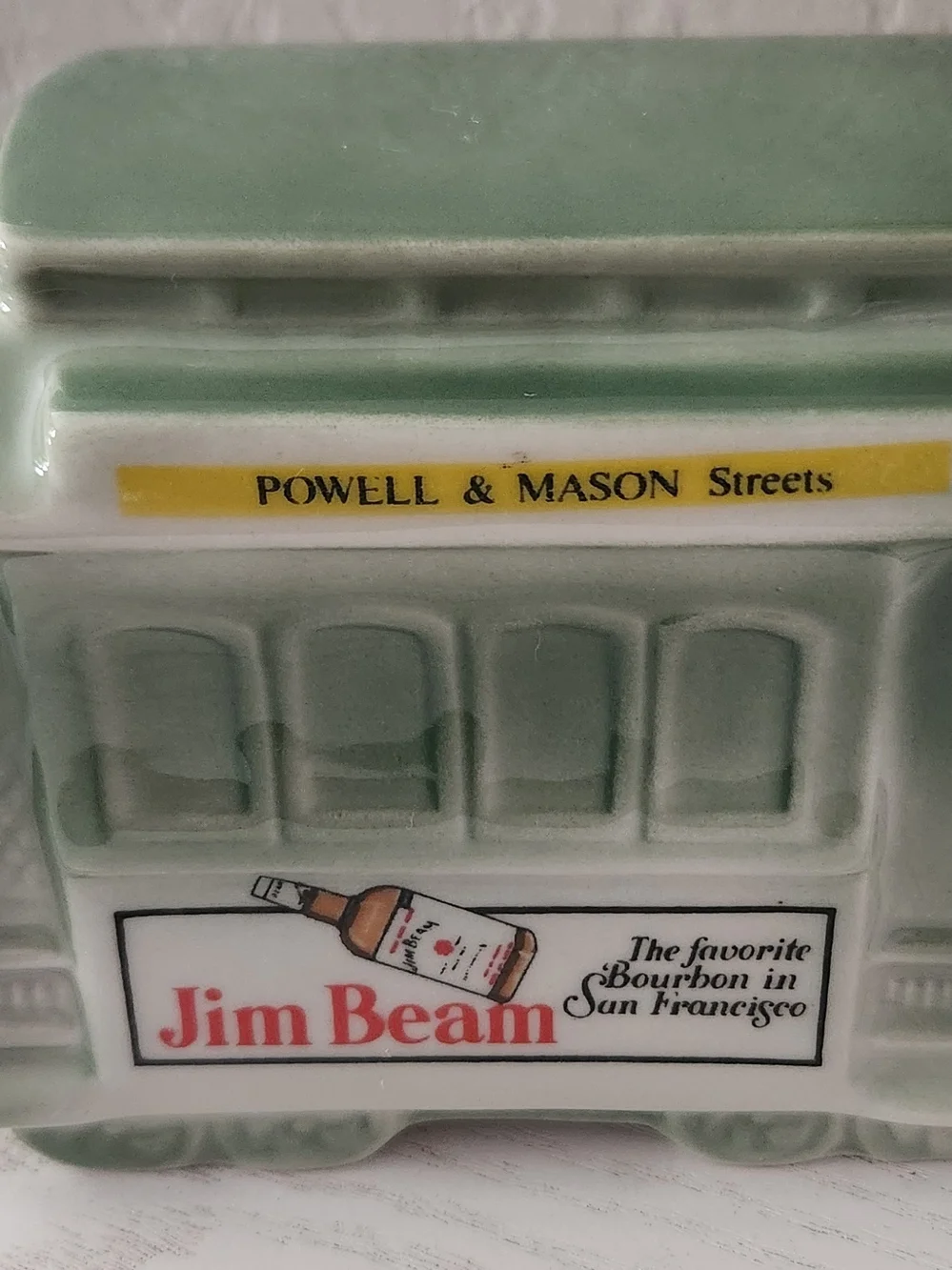 Vintage 1968 Jim Beam San Francisco Cable Car Trolley Decanter - Empty